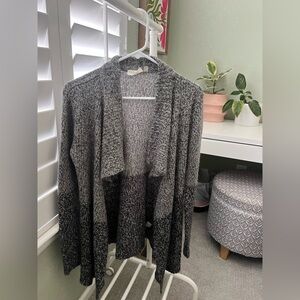 RD Style Charcoal Open-Front Cardigan